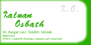 kalman osbath business card